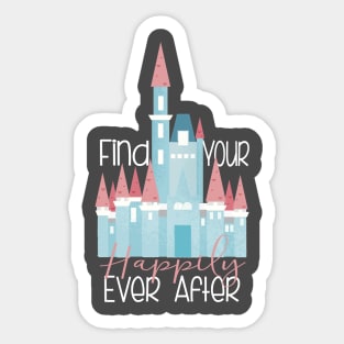 Happily Ever After Blue Castle Sticker